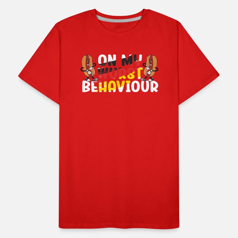 I Am On My Wurst Behavior Männer Premium Bio T-Shirt