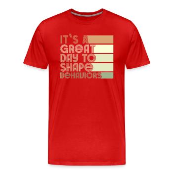 Beautiful Day Behavioral Shape Behaviors - Men's Premium Organic T-Shirt - red - Front - Damien (186cm)