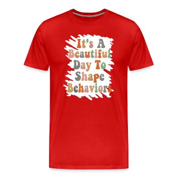 Beautiful Day Behavioral Shape Behaviors - Men's Premium Organic T-Shirt - red - Front - Damien (186cm)