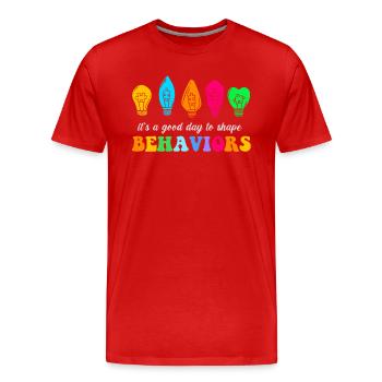 Beautiful Day Behavioral Shape Behaviors - Men's Premium Organic T-Shirt - red - Front - Damien (186cm)