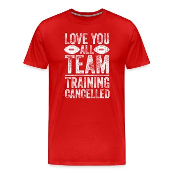 Love You Team Training Football annulé - T-shirt bio Premium Homme - rouge - Devant - Damien (186cm)
