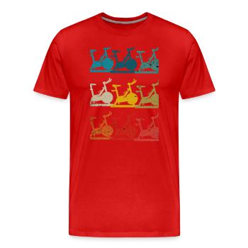 Spin et cyclisme intérieur - Entraînement - T-shirt bio Premium Homme - rouge - Devant - Damien (186cm)