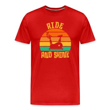 Rouler et briller - T-shirt bio Premium Homme - rouge - Devant - Damien (186cm)