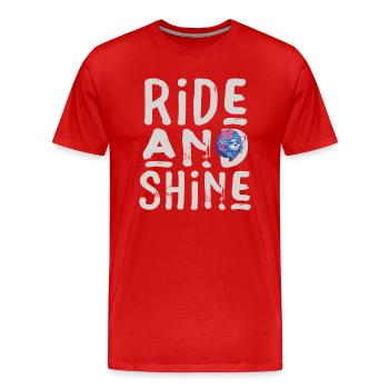 Ride And Shine Football Américain Hommes Femmes Vintage - T-shirt bio Premium Homme - rouge - Devant - Damien (186cm)