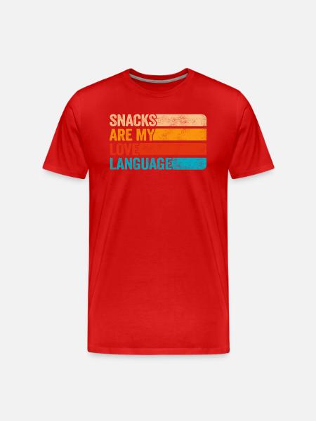 Snacks Are My Love Language - Men's Premium Organic T-Shirt - red