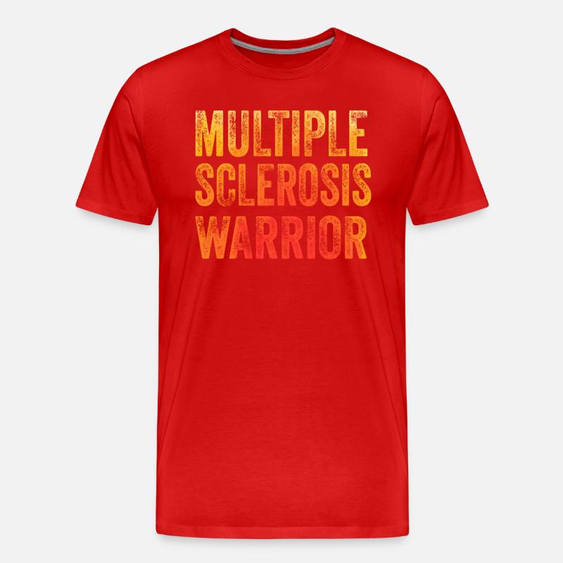 Multiple Sklerose Krieger - Männer Premium Bio T-Shirt - Rot