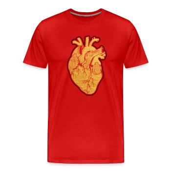 Parts Of Heart - Men's Premium Organic T-Shirt - red - Front - Damien (186cm)