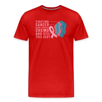 Krebsbekämpfer Inspirierendes Zitat Männer Frauen Chemo - Männer Premium Bio T-Shirt - Rot - Vorne - Damien (186cm)