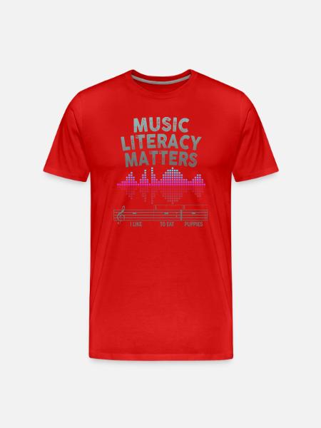 Music Literacy Matters - Men's Premium Organic T-Shirt - red