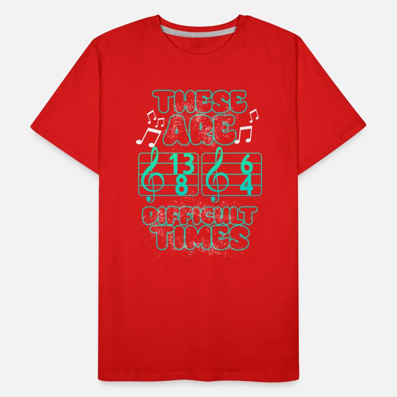 Ce sont des temps difficiles jeu de mots amusant T-shirt bio Premium Homme