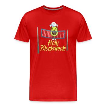 Holy Blockamole Volleyball Avocat - T-shirt bio Premium Homme - rouge - Devant - Damien (186cm)