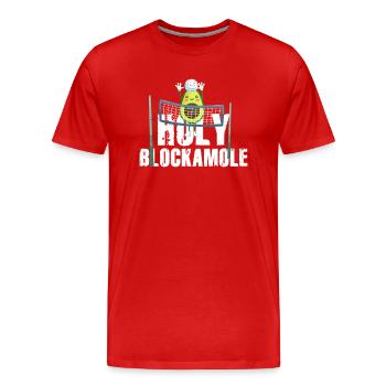Holy Blockamole Volleyball Avocat - T-shirt bio Premium Homme - rouge - Devant - Damien (186cm)