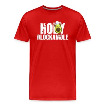 Holy Blockamole Volleyball Avocat - T-shirt bio Premium Homme - rouge - Devant - Damien (186cm)