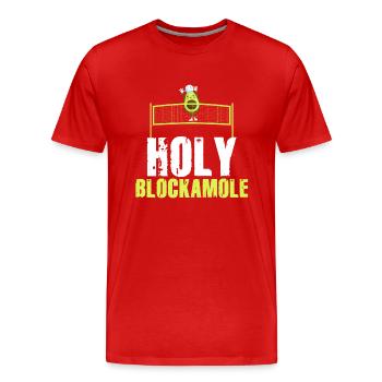 Holy Blockamole Volleyball Avocat - T-shirt bio Premium Homme - rouge - Devant - Damien (186cm)