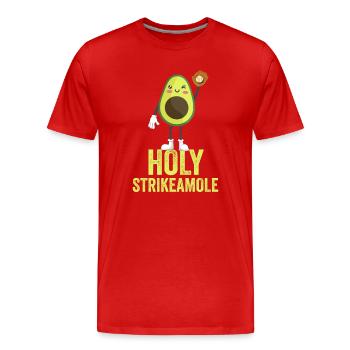 Holy Strikeamole Baseball Softball Avocat - T-shirt bio Premium Homme - rouge - Devant - Damien (186cm)