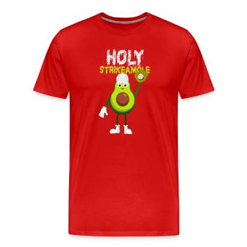 Holy Strikeamole Baseball Softball Avocat - T-shirt bio Premium Homme - rouge - Devant - Damien (186cm)