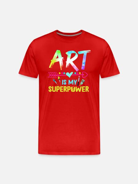Art Is My Superpower - Men's Premium Organic T-Shirt - red
