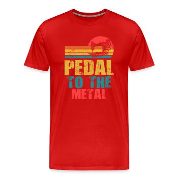 Pedal zur Metallnähmaschine - Männer Premium Bio T-Shirt - Rot - Vorne - Damien (186cm)