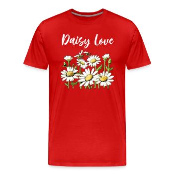 Daisy Love - T-shirt bio Premium Homme - rouge - Devant - Damien (186cm)