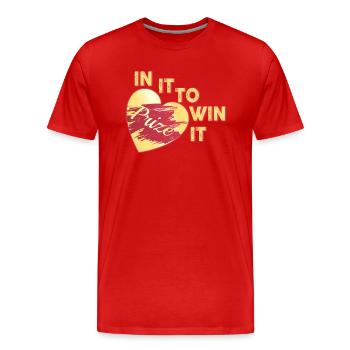In It To Win It - Men's Premium Organic T-Shirt - red - Front - Damien (186cm)