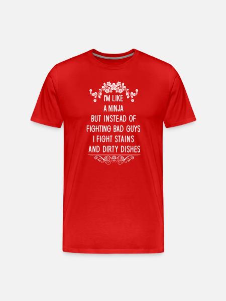 Like A Ninja Housewife - Men's Premium Organic T-Shirt - red