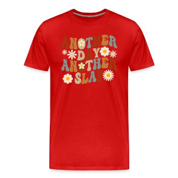 Another Day Another Slay Motivational - Men's Premium Organic T-Shirt - red - Front - Damien (186cm)