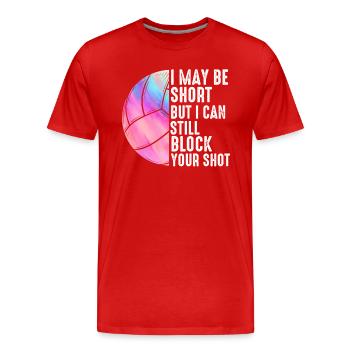 Ich kann deinen Schuss blockieren Beachvolleyball - Männer Premium Bio T-Shirt - Rot - Vorne - Damien (186cm)