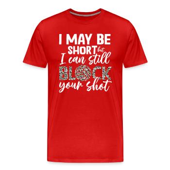 Ich kann deinen Schuss blocken Beachvolleyball - Männer Premium Bio T-Shirt - Rot - Vorne - Damien (186cm)
