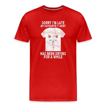 Désolé im Late Housewife Cleaning Housemaker - T-shirt bio Premium Homme - rouge - Devant - Damien (186cm)