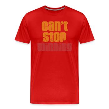 Ich kann nicht aufhören zu gewinnen - Männer Premium Bio T-Shirt - Rot - Vorne - Damien (186cm)