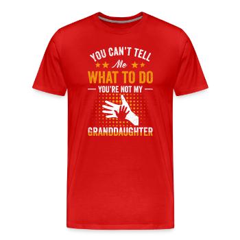 Not My Granddaughter - Men's Premium Organic T-Shirt - red - Front - Damien (186cm)