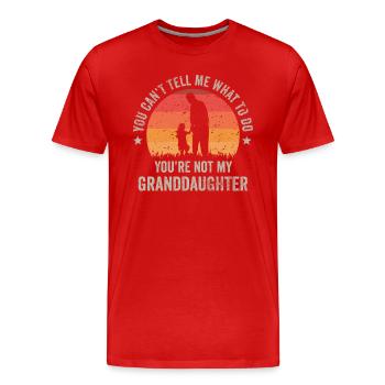 Not My Granddaughter - Men's Premium Organic T-Shirt - red - Front - Damien (186cm)