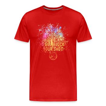 Ich kann deinen Schuss blockieren Beachvolleyball - Männer Premium Bio T-Shirt - Rot - Vorne - Damien (186cm)