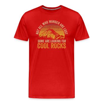 Promenez-vous à la recherche de roches fraîches - T-shirt bio Premium Homme - rouge - Devant - Damien (186cm)