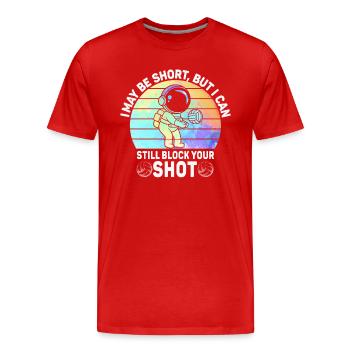 Ich kann deinen Schuss blockieren Beachvolleyball - Männer Premium Bio T-Shirt - Rot - Vorne - Damien (186cm)