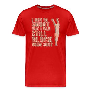 Ich kann deinen Schuss blockieren Beachvolleyball - Männer Premium Bio T-Shirt - Rot - Vorne - Damien (186cm)