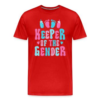 Gardien du genre - T-shirt bio Premium Homme - rouge - Devant - Damien (186cm)