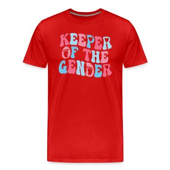 Gardien du genre - T-shirt bio Premium Homme - rouge - Devant - Damien (186cm)