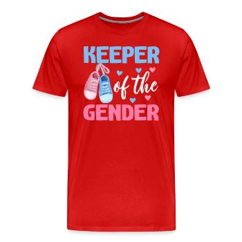 Gardien du genre - T-shirt bio Premium Homme - rouge - Devant - Damien (186cm)