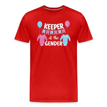 Gardien du genre - T-shirt bio Premium Homme - rouge - Devant - Damien (186cm)