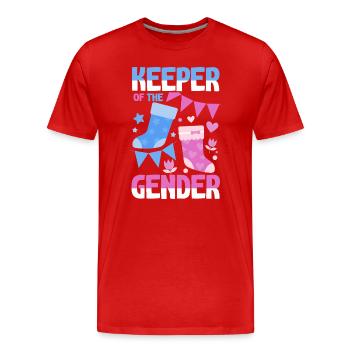 Gardien du genre - T-shirt bio Premium Homme - rouge - Devant - Damien (186cm)
