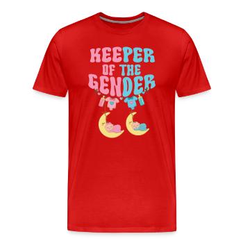 Gardien du genre - T-shirt bio Premium Homme - rouge - Devant - Damien (186cm)