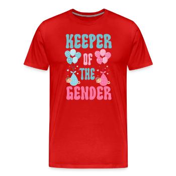 Gardien du genre - T-shirt bio Premium Homme - rouge - Devant - Damien (186cm)