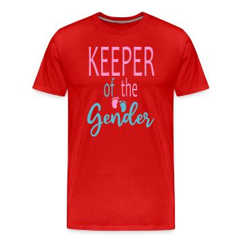 Gardien du genre - T-shirt bio Premium Homme - rouge - Devant - Damien (186cm)