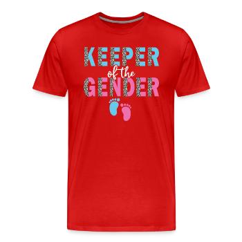 Gardien du genre - T-shirt bio Premium Homme - rouge - Devant - Damien (186cm)
