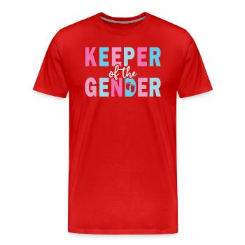 Gardien du genre - T-shirt bio Premium Homme - rouge - Devant - Damien (186cm)
