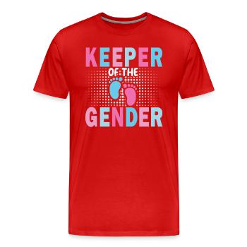 Gardien du genre - T-shirt bio Premium Homme - rouge - Devant - Damien (186cm)