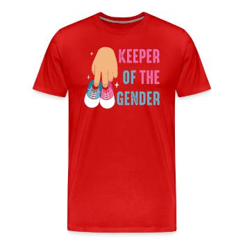 Gardien du genre - T-shirt bio Premium Homme - rouge - Devant - Damien (186cm)