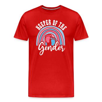 Gardien du genre - T-shirt bio Premium Homme - rouge - Devant - Damien (186cm)