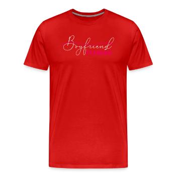 Couple Engagement Engaged Men Funny Fiancee - Men's Premium Organic T-Shirt - red - Front - Damien (186cm)
